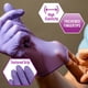 thumbnail image 5 of Gloves Med Pride Nitrilo Exam sin polvo Iris Blue Medium, 5 of 7