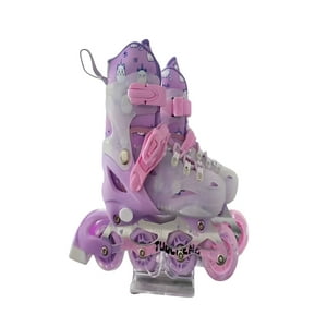 Patines - Lineal Con Luces Y Kit Talla M 35 38 Lila2