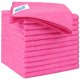 thumbnail image 1 of Paño de limpieza de microfibra HOMEXCEL, 12 unidades, 32 x 32 cm, color rosa, 1 of 7