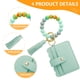 thumbnail image 3 of Pulsera llavero billetera, llavero de silicona con cuentas, llavero con borla y tarjetero para mujer, 3 of 5