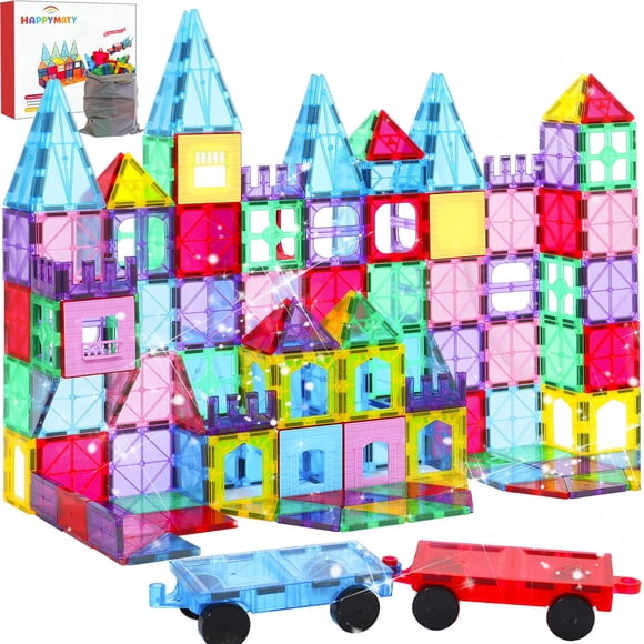 Set de 142 piezas de baldosas magnéticas HAPPYMATY con protección antibacteriana STEM