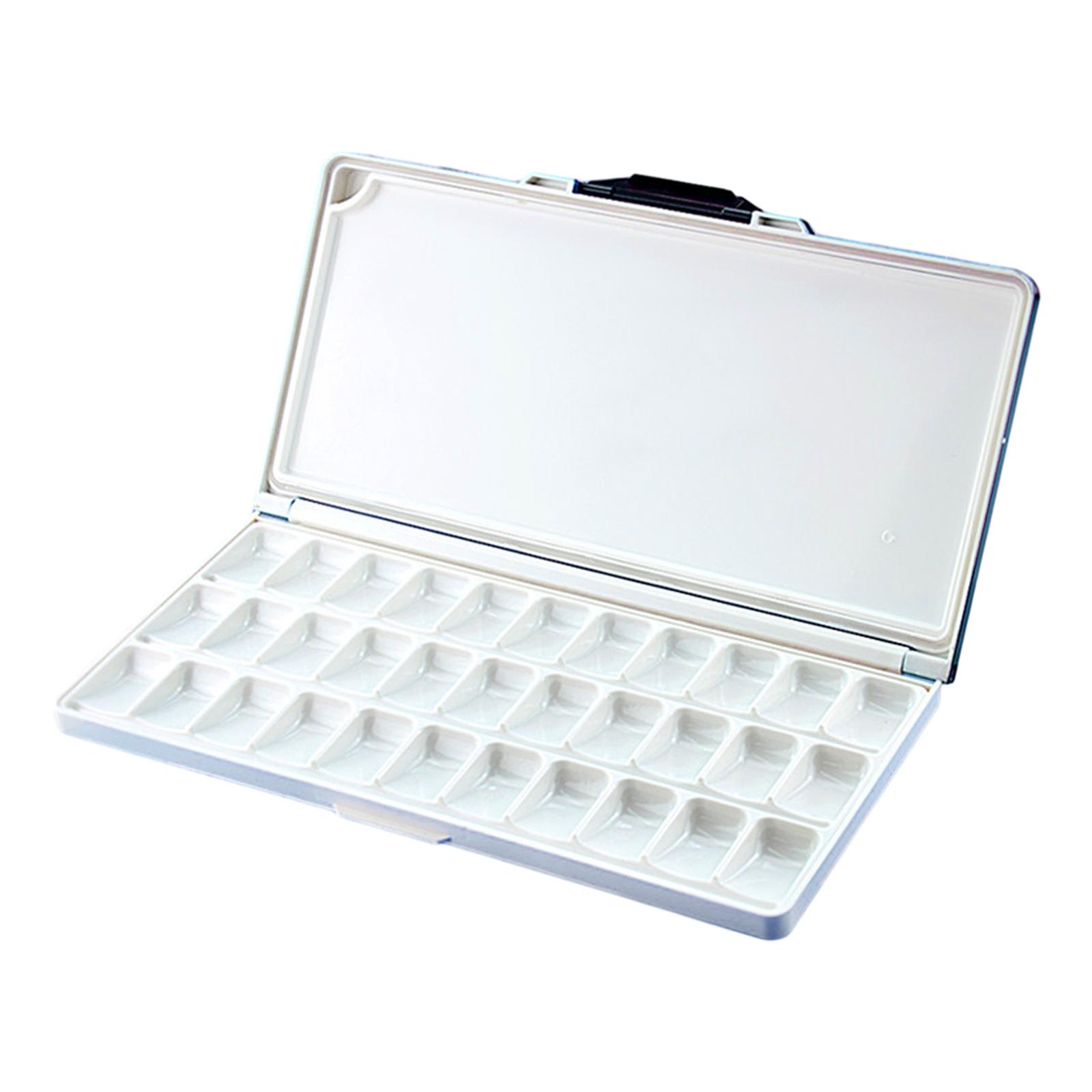 Bothyi - Paleta De Acuarela, Bandeja De Pintura Plegable Vacía Para Pintura Al Óleo, Gouache, Acrílico, Azul, 33 Pozos