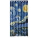thumbnail image 1 of Cortina de ducha de noche estrellada con arte famoso, juego de cortinas de baño con ganchos, tamaño 36 x 72 pulgadas, 1 of 3