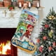 thumbnail image 1 of Defensores de Petronix Tema: Calcetines de Navidad, fino lino blanco para colgar en escaleras y chimenea, decoración navideña para el hogar, regalo de Navidad.54cm×38cm, 1 of 5