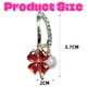 thumbnail image 5 of Pendientes elegantes de moda con hebilla de oreja de perla de flor de cuatro hojas morada, pendientes ligeros de lujo, 5 of 5