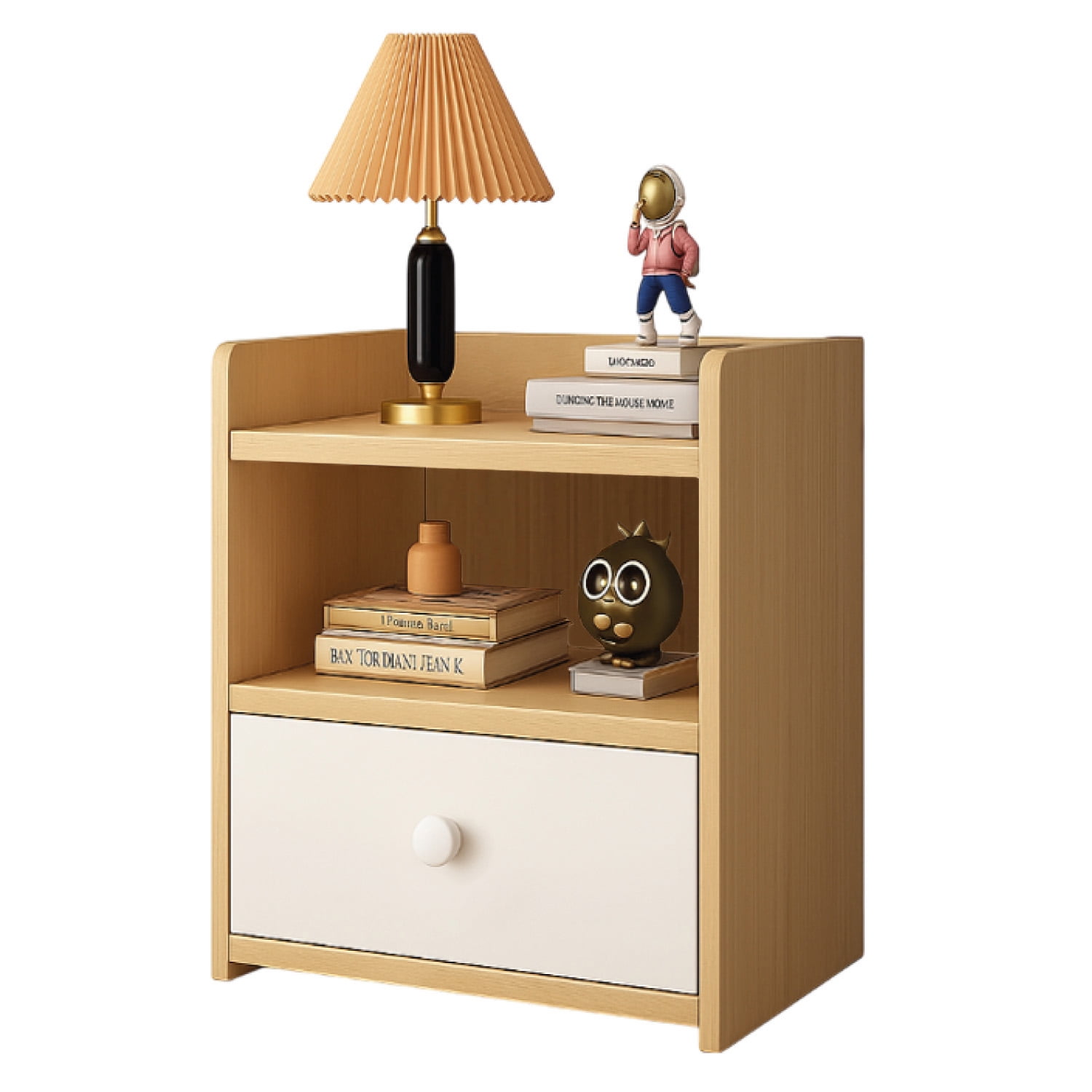 Mundo Online - Velador Bicolor 2 Niveles 1 Cajon 40x33x27 Cm