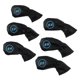 thumbnail image 3 of 6pcs Golf Club Head Cover Irons Headcover Protector Con Número Negro, 3 of 5