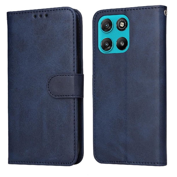 Funda Billetera para Motorola Moto G57/G57 Power con Porta Tarjetas y Soporte Ajustable Azul