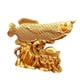 thumbnail image 4 of Figura de arowana de prosperidad según el Feng Shui, adorno escultórico de aleación, dragón dorado para decoración de dormitorio u oficina., 4 of 5