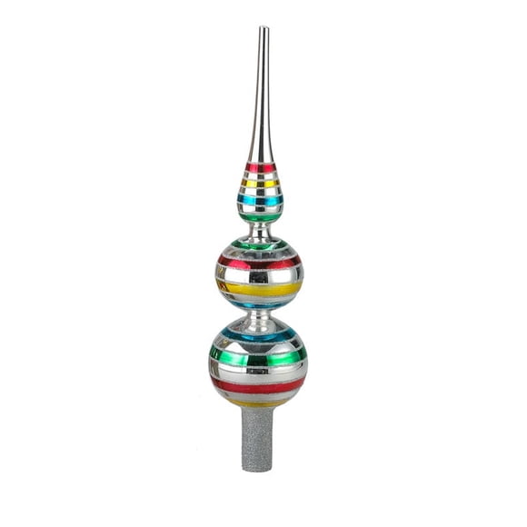 Decoración para árbol de Navidad Kurt Adler GG1400, cristal de 3 niveles, 33 cm