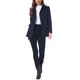 thumbnail image 2 of INSPIRE CHIC Abrigo Corto de Mujer para Invierno con Cuello Peter Pan, Doble Botonadura, Cinturón, Chaqueta Ajustada para Trabajo, Exterior M Azul Marino, 2 of 6