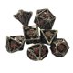 thumbnail image 4 of 7x Brass DND Dice D&D Dice Set Dados De Entretenimiento Para RPG Negro Rojo, 4 of 5