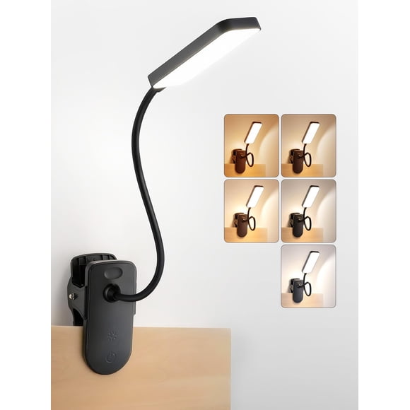 Lámpara con clip ReinHoo de 48 LED, 450 lm, 5 colores y 9 niveles de brillo