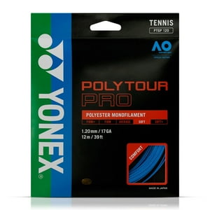 Cuerda De Tenis Yonex Poly Tour Pro 17/1.20Mm Azul 12 Mts.