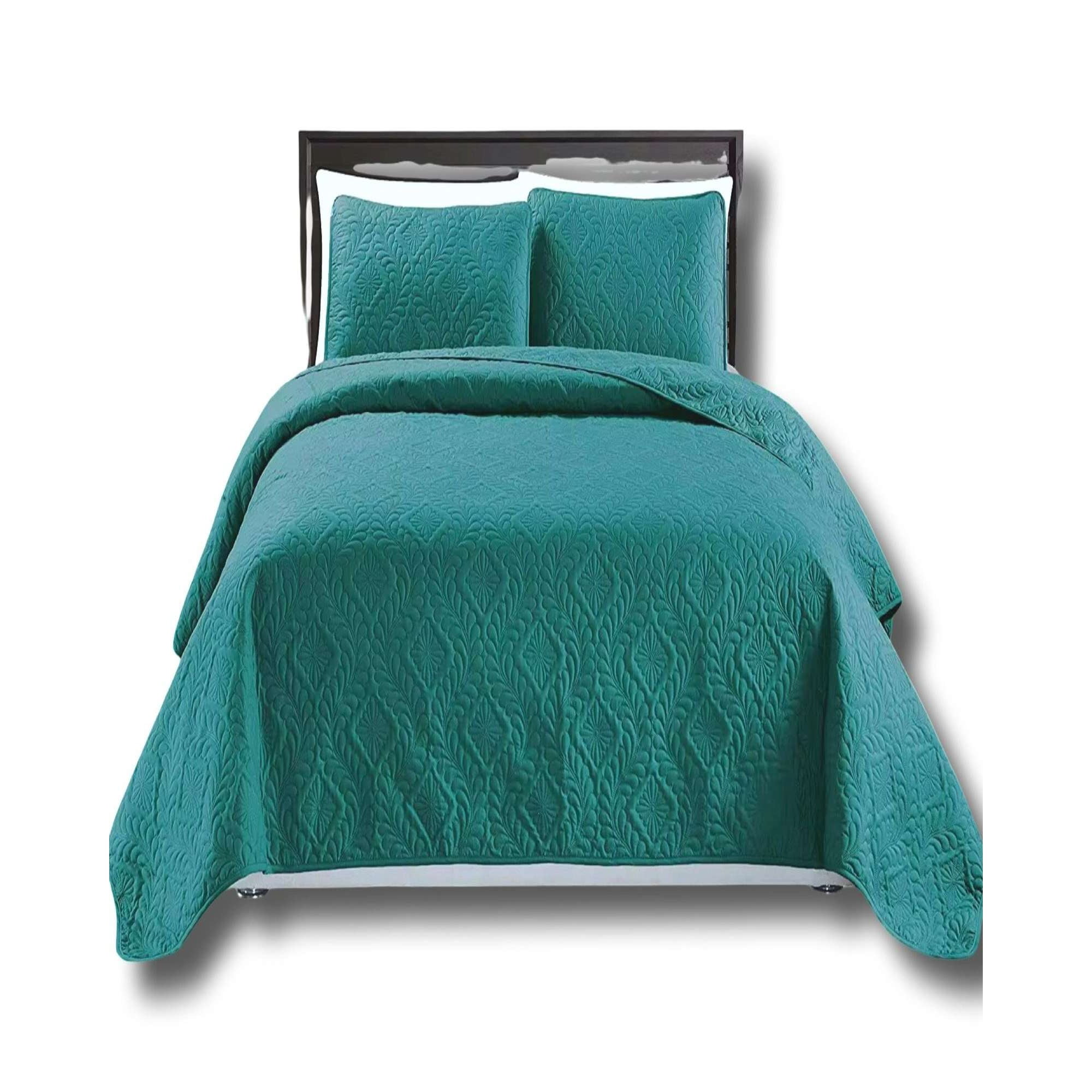 Alonso - Cubrecama Quilt De Verano Super Elegante King - Super King 250 X 270 Cm Color Turquesa