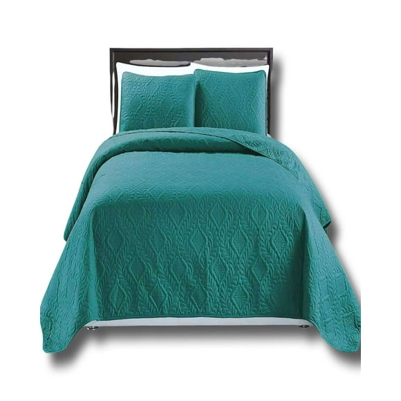 Cubrecama Elegante Quilt Verano Plaza Y Media Turquesa