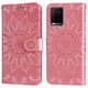 thumbnail image 1 of Funda tipo cartera FOXDOCK para Vivo Y21s , diseño girasol en relieve, cuero PU, cierre magnético, soporte y tarjetero, 1 of 5