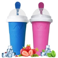 Vaso Para Hacer Granizados Regnbue Magic Slushy Maker, 2 Unidades, Azul Y Rojo