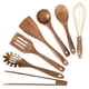 thumbnail image 1 of Set de utensilios de cocina de madera de teca, cucharas y espátulas de madera (7), 1 of 7