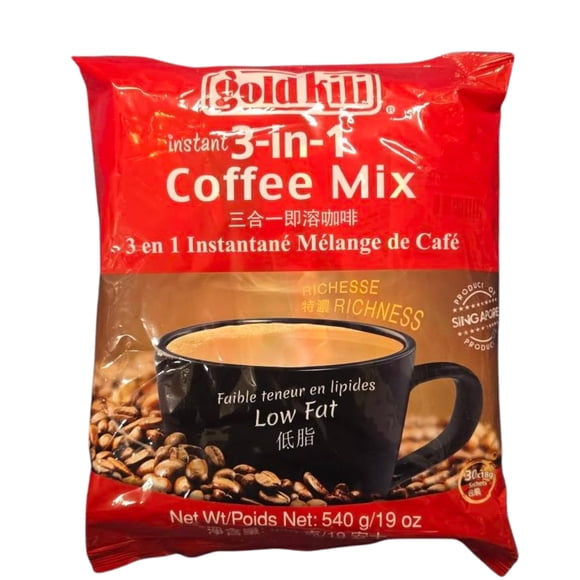 Mezcla de Café Instantáneo 3 en 1 Gold Kili Rich, 30 Sobres