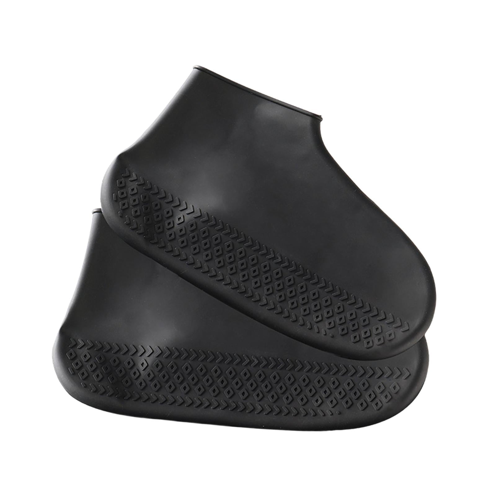 Ioensy - Cubrezapatos De Silicona Impermeables Para Viajes De Lluvia Cubrezapatos De Lluvia De Goma Color Negro M