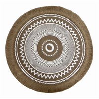 Genérico - Set 6 Individuales Redondos Trenzados Lino 38Cm