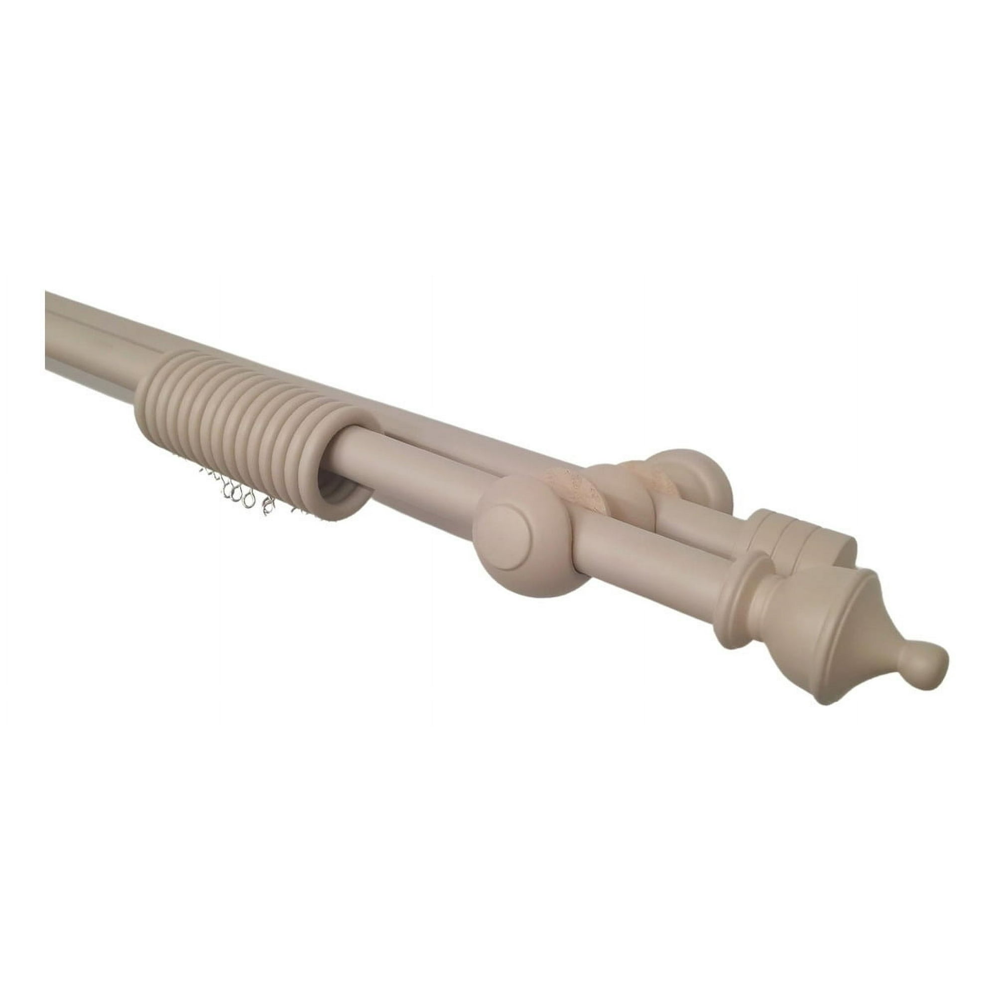 Metalhsa - Set Doble De Madera Color Marfil Terminal King X 2.00 Mt