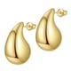 thumbnail image 1 of Pendientes De Aro Gruesos Aros De Gota De Lágrima De Moda Para Ceremonia Fiesta De Acción De Gracias Estilo C, 1 of 5