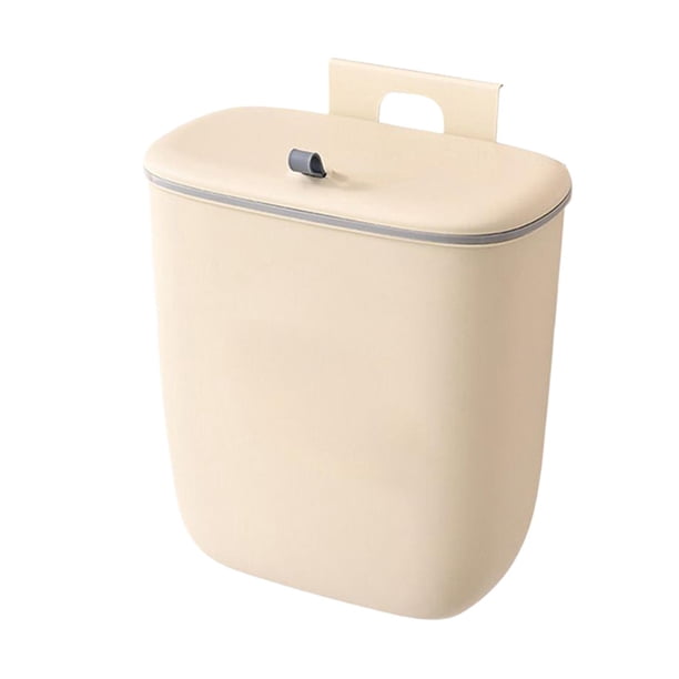 Contenedor de compost para cocina, bote de basura colgante, bote de basura pequeño para montar en la pared para cocina, oficina, encimera y autocarava 12 litros
