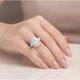 thumbnail image 4 of Anillos de Compromiso de Moissanita de Oro de 3 Quilates para Mujer Color D Claridad VVS1 Anillo de Diamante Ovalado Anillos de Promesa de Boda de Plata Esterlina 925 para Ella Talla 5-9, 4 of 10