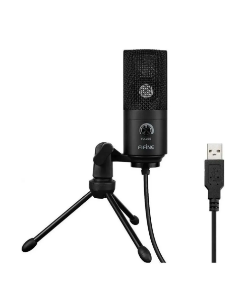 Fifine - Microfono Condesador Negro Usb K669B