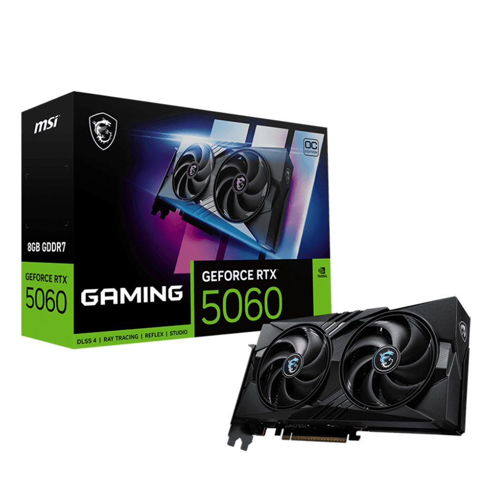 Tarjeta De Video Msi Nvidia Geforce Rtx 5060 Gaming Oc, 8gb Gddr7, 128-bit, Pci-e 5.0