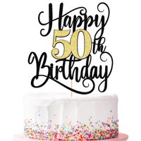 Decoración Para Tarta De 50 Cumpleaños De Ruscalin, 50 Decoraciones Para Tartas De Fiesta De Cumplea
