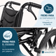 thumbnail image 5 of Silla De Ruedas Plegable Nanofort Estándar Con Freno Soporta 120 Kilos, 5 of 8