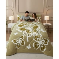 Myl Todo Hogar - Cubrecama King Chiporro Diseño Mariposa Térmico Suave