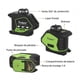 thumbnail image 4 of Nivel laser Huepar. Recargable, 2 baterías. Horizontal 360°+Vertical+puntos de plomada. Línea verde, 4 of 4