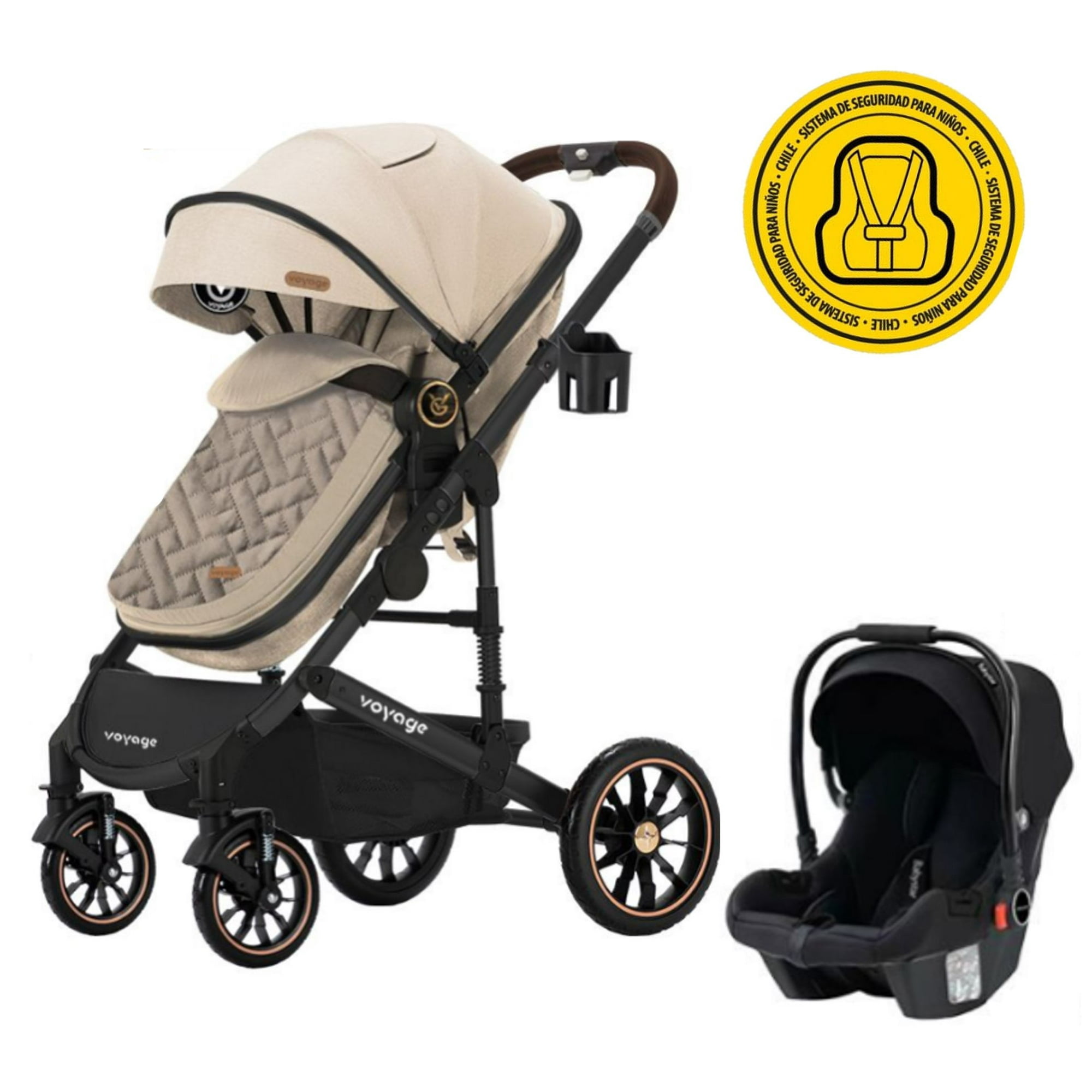 Coche Travel System Venus Kaki 2 En 1