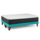 thumbnail image 3 of Cama Europea New Top Colchon Resortes 23 Cm 2 Plazas Base Dividida Tela Velvet Turquesa, 3 of 8