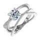 thumbnail image 1 of Anillos de Compromiso de Moissanita de 1 Quilate para Mujer Color D Claridad VVS1 Anillos de Diamante Anillos de Plata Esterlina 925 Regalos Anillos de Boda de Moissanita con Certificado, 1 of 8