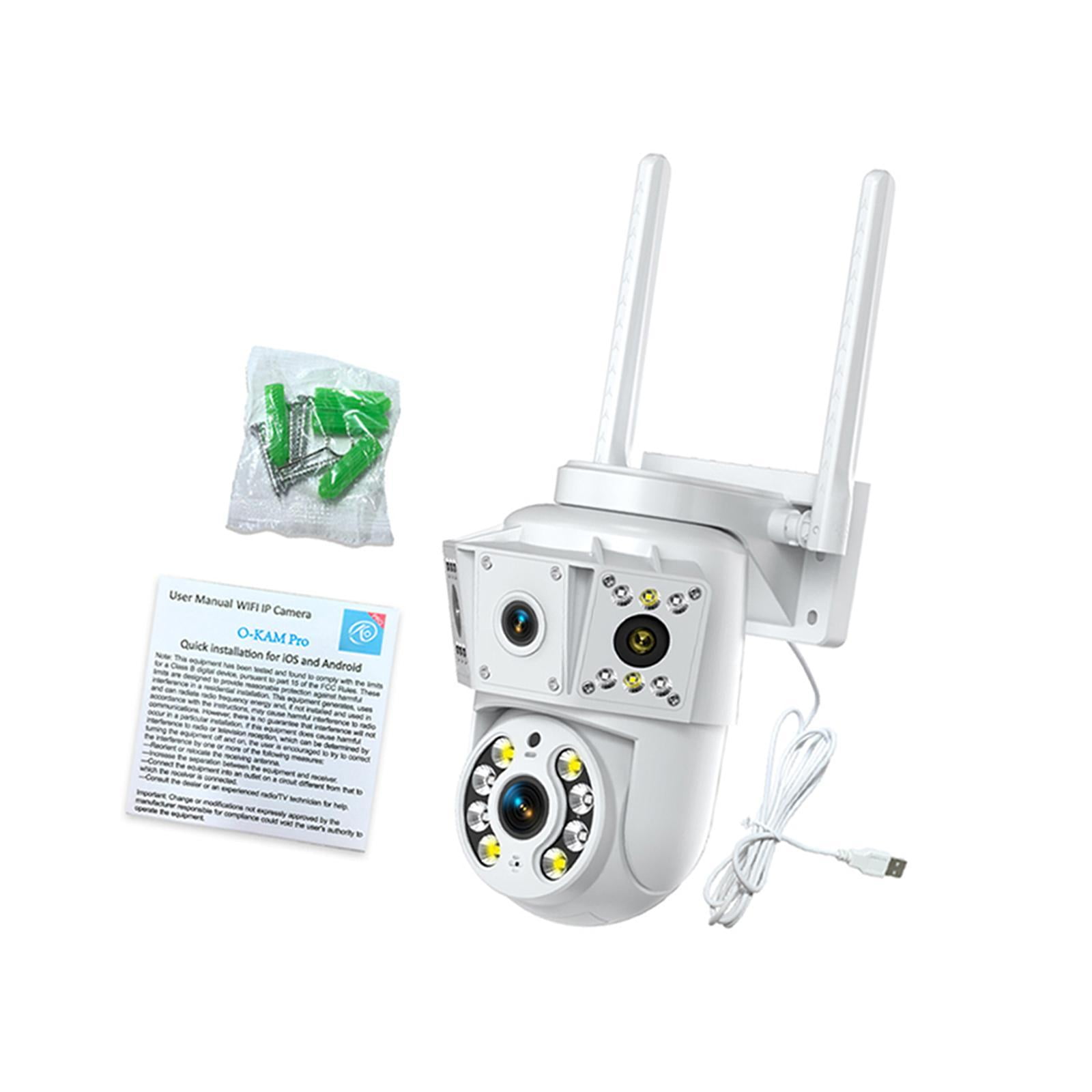 Magideal - Cámara De Seguridad De Seguridad De 2 Vías Compactos Externos Fuera De Lente Múltiple Vigilancia De Vigilancia De Lente 200w Premium Fácil De Instalar