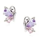 thumbnail image 1 of Pendientes de tuerca con mariposas cristalinas de azuria y circonita en oro de 18 quilates, 1 of 6