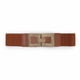 thumbnail image 1 of Cinturón Mujer Elasticado Ancho Hebilla Geométrica marron Talla Única, 1 of 3