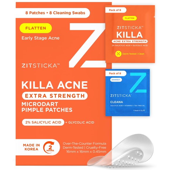 Parche antiacné ZitSticka Killa 8 unidades Extra Fuerza