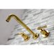 thumbnail image 4 of Grifo de tina de montaje en pared Kingston Brass Milano de dos manijas, 4 of 7
