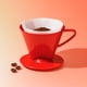 thumbnail image 5 of Cono Filtro de Café Fino Tamaño 2 Rojo para 2-6 Tazas, 5 of 9