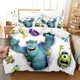 thumbnail image 1 of Monsters Academy Cartoon Duvet Cover 100% Polyester 3D Digital Printing Bedroom Set Boys Gift Bedding Set Bed Sheets, 1 of 5