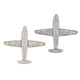 thumbnail image 3 of 2 Piezas Hombres Avión Broche Collar Pin Ramillete Moda Cristal Insignia Joyería, 3 of 5