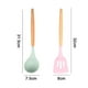 thumbnail image 2 of Juego de 2 utensilios de cocina de silicona y madera de bambú - Juego de utensilios de silicona - Utensilios de silicona para cocinar, 2 of 5