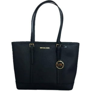 Bolso Tote Michael Kors Jet Set Travel Pequeño Cuero Saffiano Negro