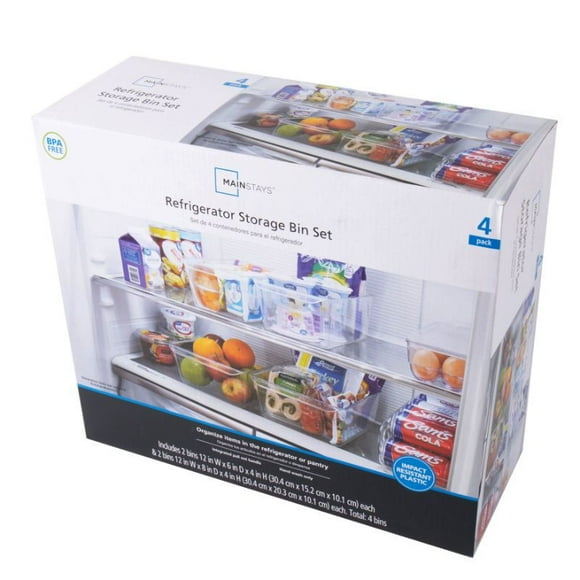 Set De Organizador S Para Refrigerador 4 Piezas Transparente, 1 Un
